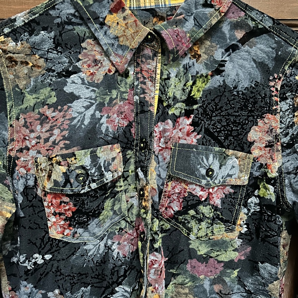 Georg Roth Pretty Jacquard Floral Print Shirt. Size XS - Picture 3 of 6